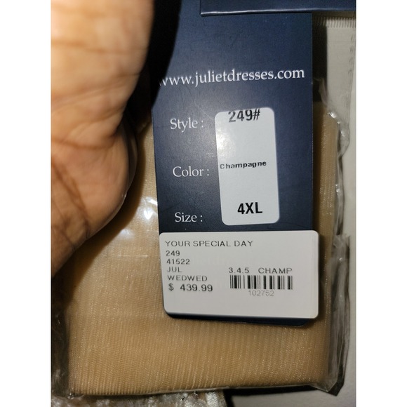 Juliet Collection Wedding Dress 249 4XL - Picture 10 of 12